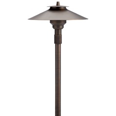 12V Large Adjustable Height Centennial Brass Path Light by Kichler Lighting