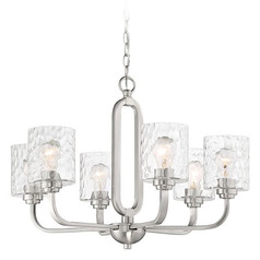 Collins Brushed Polished Nickel Chandelier by Craftmade Lighting