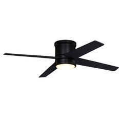 Vaxcel Lighting Erie Black LED Ceiling Fan with Light