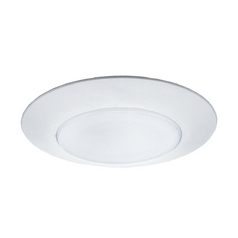 6-Inch Flat Glass Shower Trim in White by Generation Lighting