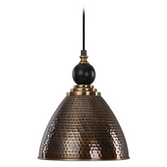 Adastra 12-Inch Pendant in Antique Brass by Uttermost Lighting