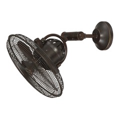 Bellow IV Wall Fan in Aged Bronze by Craftmade Lighting