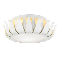 Crystorama Lighting Broche Matte White Flushmount Light