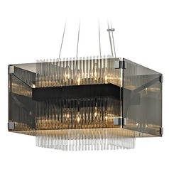 Apollo 20.50-Inch Dark Bronze & Chrome Chandelier by Troy Lighting