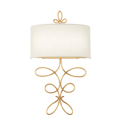 Gianella 2-Light LED Wall Sconce in Ardent Gold Leaf by Metropolitan