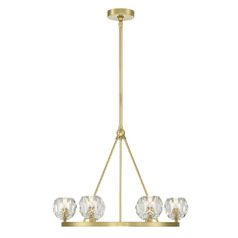 Aragon 6-Light Chandelier in Soft Brass by Crystorama Lighting
