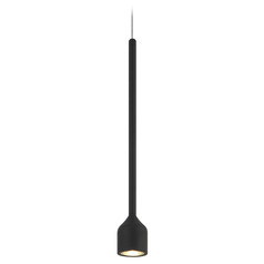 Matteo Lighting Lumenagio Matte Black LED Mini-Pendant Light with Bowl / Dome Shade