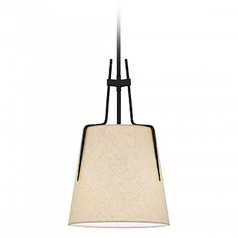 Leona 12-Inch Pendant in Matte Black by Quoizel Lighting