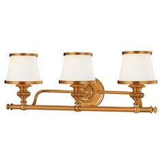 Milton 3-Light Bath Light in Flemish Brass by Hudson Valley Lighting