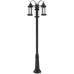 Roundhouse Black Post Light by Z-Lite