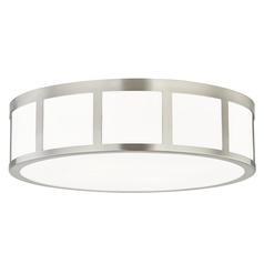 13-Inch Satin Nickel Flushmount Light