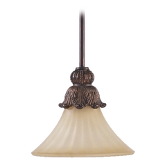 Madeleine Corsican Gold Mini Pendant with Bell Shade by Quorum Lighting