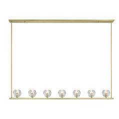 Aragon 7-Light Linear Chandelier in Soft Brass by Crystorama Lighting