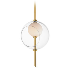 Martini Natural Aged Brass LED Mini Pendant by ET2 Lighting