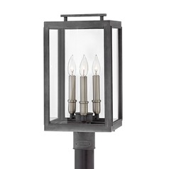 Sutcliffe 20-Inch Post Light in Aged Zinc by Hinkley Lighting
