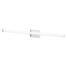 Lufe Square 48-Inch 277V LED Bath Light in Nickel by Visual Comfort Modern