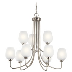 Valserrano 9-Light Brushed Nickel Chandelier by Kichler Lighting