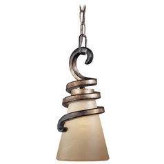Mini Pendant with White Glass by Minka Lavery