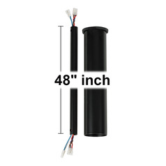 48-Inch Minimalist Downrod in Black by Visual Comfort & Co Fans