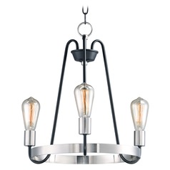 Haven Black & Satin Nickel Chandelier by Maxim Lighting