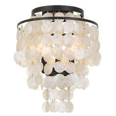 Brielle 13-Inch Semi-Flush in Dark Bronze by Crystorama Lighting
