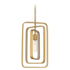 Dupree 10-Inch Pendant in Brushed Weathered Brass by Quoizel Lighting
