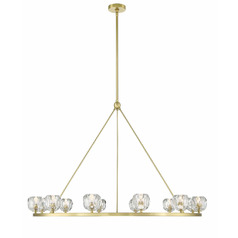 Aragon 12-Light Chandelier in Soft Brass by Crystorama Lighting