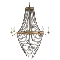 Lucien Chandelier in French Gold Leaf/Iron by Currey & Company