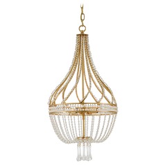 Ingenue Chandelier in Antique Gold Leaf by Currey & Company