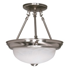 11-Inch Semi-Flush Mount Brushed Nickel by Nuvo Lighting