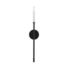 Chapman & Meyers 24.38-Inch Tall Bayview Aged Iron Candlestick Sconce by Visual Comfort Studio