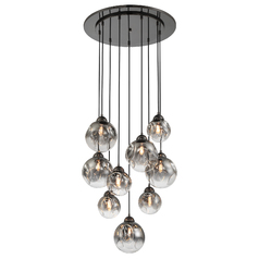 Neveh 9-Light Pendant in Gun Metal by Metropolitan Lighting