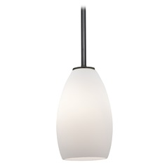 Modern Mini Pendant with White Glass by Access Lighting