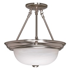 13-Inch Semi-Flush Mount Brushed Nickel by Nuvo Lighting