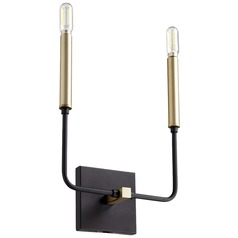 Lacy Noir & Aged Brass Sconce by Quorum Lighting