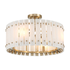 Bardon 4-Light Semi-Flush in Celeste Brass by Metropolitan Lighting