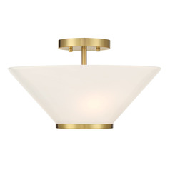Savoy House Lighting Blair Warm Brass Semi-Flushmount Light