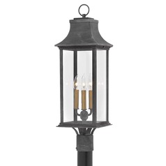 Adair 27.75-Inch Post Light in Aged Zinc by Hinkley Lighting