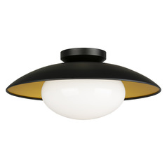 Hatley Black Flush Mount by Matteo Lighting