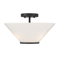 Savoy House Lighting Blair Matte Black Semi-Flushmount Light