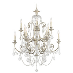 Crystorama Lighting Regis Olde Silver Crystal Chandelier