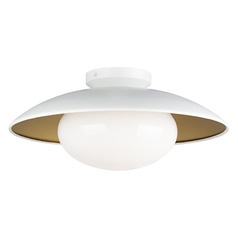 Hatley White Flush Mount by Matteo Lighting