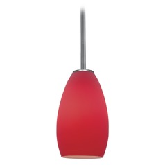 Modern Mini Pendant with Red Glass by Access Lighting