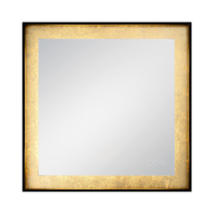 Anya 32x32-Inch 3CCT LED Mirror in Black & Gold by Eurofase Lighting