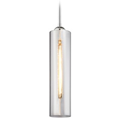 Smoke Glass Mini-Pendant Chrome