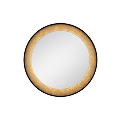 Anya 30-Inch 3CCT LED Mirror in Black & Gold by Eurofase Lighting