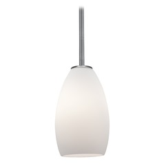 Modern Mini Pendant with White Glass by Access Lighting