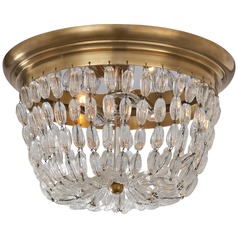 E.F. Chapman Paris Flea Market Flush Mount in Brass by Visual Comfort Signature