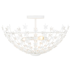 Savoy House Lighting Birch Bisque White Semi-Flushmount Light