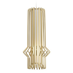 Syrma LED Mini Pendant in Satin Gold by Visual Comfort Modern